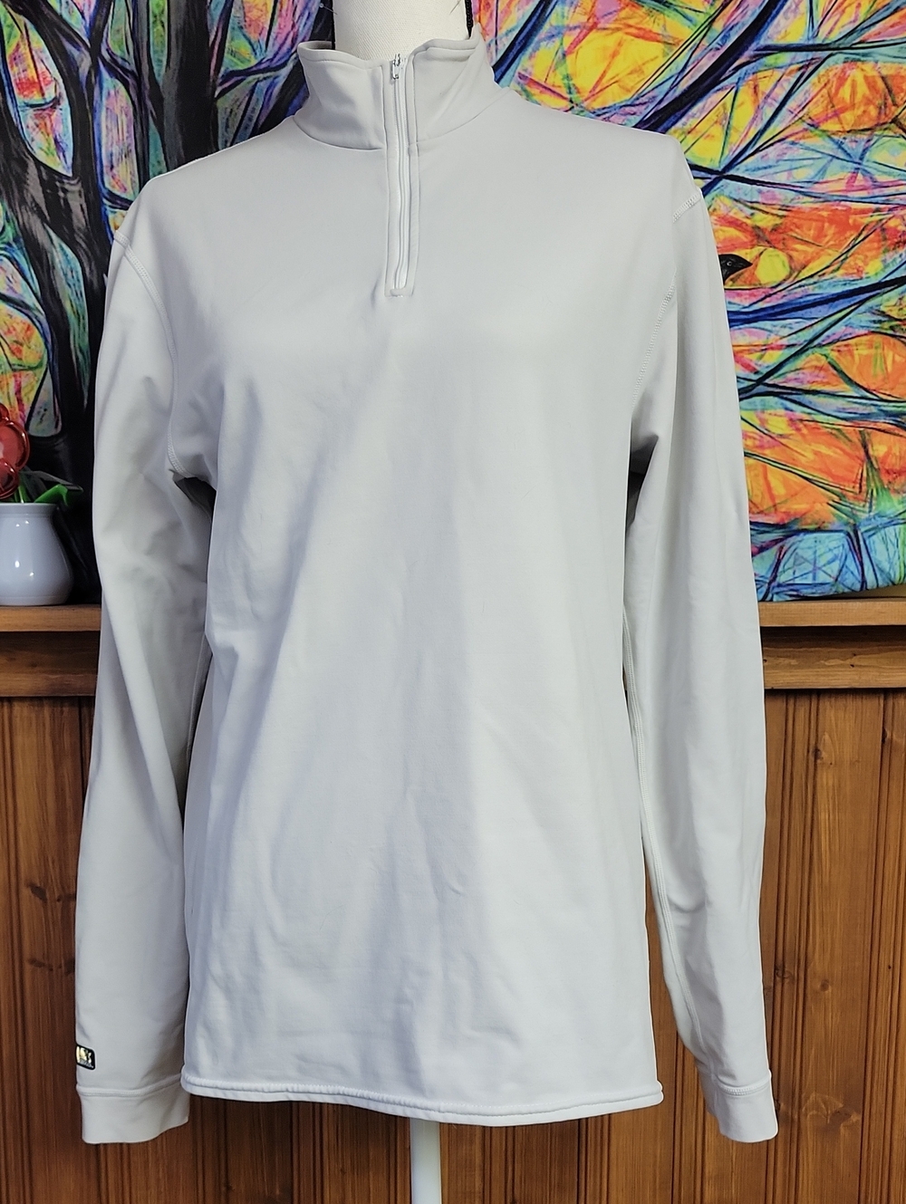 Brooks Dryline Men's Half-Zip Pullover Sweater - Gray Large
